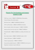 Phoenix Fire Test Questions and answers Graded A&plus; 2026