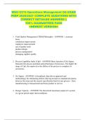 WGU C215 Operations Management OA EXAM  PREP 2026&sol;2027 COMPLETE QUESTIONS WITH  CORRECT DETAILED ANSWERS &vert;&vert;  100&percnt; GUARANTEED PASS  <NEWEST VERSION> 