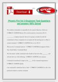 Phoenix Fire Vol 2 &lpar;Engineers Test&rpar; Questions and answers 100&percnt; Solved