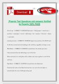 Phoenix Test Questions and answers Verified by Experts 100&percnt; PASS