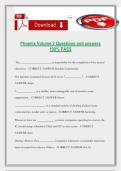 Phoenix Volume 2 Questions and answers 100&percnt; PASS