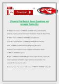 Phoenix Fire Recruit Exam Questions and answers Graded A&plus;