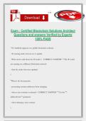 Exam &colon; Certified Blockchain Solutions Architect Questions and answers Verified by Experts 100&percnt; PASS