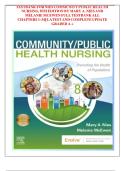 Test Bank for Community Public Health Nursing 8th Edition By Mary Nies&comma; Melanie McEwen &lpar;All Chapters&comma; 100&percnt; Original Verified&comma; A&plus; Grade&rpar;