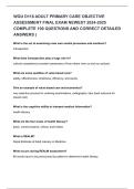 WGU D118 ADULT PRIMARY CARE OBJECTIVE ASSESSMENT FINAL EXAM NEWEST 2024-2025 COMPLETE 100 QUESTIONS AND CORRECT DETAILED ANSWERS &lpar; W