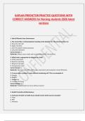 KAPLAN PREDICTOR PRACTICE QUESTIONS WITH CORRECT ANSWERS for Nursing students 2026 latest versions