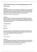WGU C954 Information Technology Mangement Final Exam Prep Q