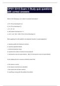 OPSY 5315 Exam 3 Study quiz questions with correct answers
