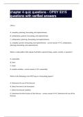 chapter 4 quiz questions - OPSY 5315 questions with verified answers