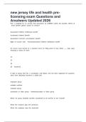 new jersey life and health pre-licensing exam Questions and Ansdwers Updated 2026