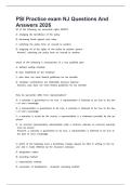 PSI Practice exam NJ Questions And Answers 2026
