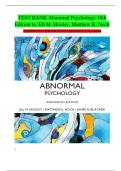 Abnormal Psychology&comma; 18th Edition &ndash; Jill M&period; Hooley & Matthew K&period; Nock &vert; Complete Test Bank Chapters 1&ndash;17 with Verified Q&As &vert; A&plus; Graded Study Resource