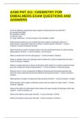 AAMI PHT 411 CHEMISTRY FOR EMBALMERS EXAM QUESTIONS AND ANSWERS &lpar;GRADED A&rpar;