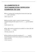 WA ADMINISTRATOR 09 TELECOMMUNICATIONS CERTIFICATION EXAMINATION TEST 2026