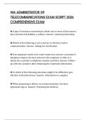 WA ADMINISTRATOR 09 TELECOMMUNICATIONS EXAM SCRIPT 2026 COMPREHENSIVE EXAM