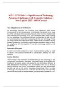 WGU D270 Task 3 - Significance of Technology Adoption Challenges with Complete Solutions &vert; New Update 2025 &vert; 100&percnt;Correct