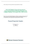 WGU D270 RHM3&colon; Proposal Preparation for Improving Individualized Education Programs with Complete Solutions &vert; New Update 2025 &vert; 100&percnt;Correct