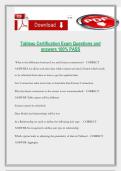 Tableau Certification Exam Questions and answers 100&percnt; PASS
