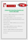 Tableau Data Analyst Exam Questions and answers 100&percnt; PASS