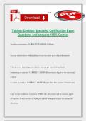 Tableau Desktop Specialist Certification Exam Questions and answers 100&percnt; Correct