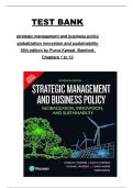 Strategic Management and Business Policy &ndash; Globalization&comma; Innovation and Sustainability &lpar;16th Edition&rpar; &vert; Chapters 1&ndash;13 &vert; Test Bank Practice Questions