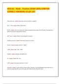 HESI A2 - Math - Practice EXAM 100&percnt; VERIFIED CORRECT ANSWERS STUDY SET