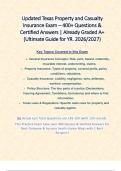 Updated Texas Property and Casualty Insurance BUNDLED Exam &ndash; Questions & Certified Answers &vert; Already Graded A&plus; &lpar;Ultimate Guide for YR&period; 2026&sol;2027&rpar;