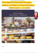 TEST BANK For Accounting Information Systems&comma; 3rd Edition by Vernon Richardson&comma; Verified Chapters 1 - 18&comma; Complete Newest Version