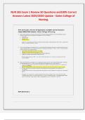 NUR 265 Exam 1 Review 50 Questions and100&percnt; Correct Answers Latest 2025&sol;2026 Update - Galen College of Nursing