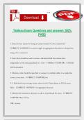 Tableau Exam Questions and answers 100&percnt; PASS
