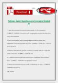 Tableau Exam Questions and answers Graded A&plus;