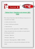 Tableau Exam 1 Questions and answers 100&percnt; PASS