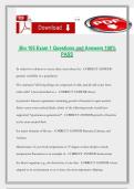 Bio 105 Exam 1 Questions and Answers 100&percnt; PASS