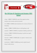 Bio-105 Exam &num;1 Questions and Answers 100&percnt; Solved