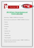 BIO 105 Exam 1 Review Questions and Answers 100&percnt; PASS