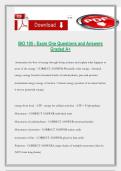 BIO 105 - Exam One Questions and Answers Graded A&plus;