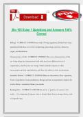 Bio 105 Exam 1 Questions and Answers 100&percnt; Correct