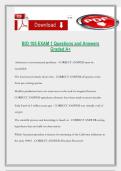 BIO 105 EXAM 1 Questions and Answers Graded A&plus;