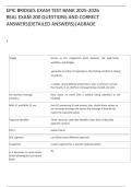 EPIC BRIDGES EXAM TEST BANK 2025-2026 REAL EXAM 200 QUESTIONS AND CORRECT ANSWERS&lpar;DETAILED ANSWERS&rpar;&lowbar;AGRADE Flashcards