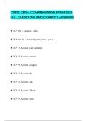 CREST CPSA COMPREHENSIVE EXAM 2026 FULL QUESTIONS AND CORRECT ANSWERS