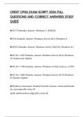CREST CPSA EXAM SCRIPT 2026 FULL QUESTIONS AND CORRECT ANSWERS STUDY GUIDE