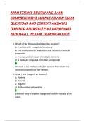 AAMI SCIENCE REVIEW AND AAMI  COMPREHENSIVE SCIENCE REVIEW EXAM  QUESTIONS AND CORRECT ANSWERS  &lpar;VERIFIED ANSWERS&rpar; PLUS RATIONALES  2026 Q&A &vert; INSTANT DOWNLOAD PDF 