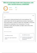 WGU D115 OA Exam &vert;QUESTIONS & ANSWERS&vert; already graded A&plus; &lpar;COMPLETE BUNDLE&rpar; UPDATED&excl;&excl;&excl;