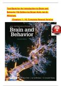 TEST BANK For An Introduction to Brain and Behavior&comma; 7th Edition by Bryan Kolb&comma; Ian Q&period; Whishaw&comma; Verified Chapters 1 - 16&comma; Complete Newest Version 