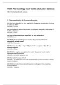 HOSA Pharmacology Study Guide &lpar;2026&sol;2027 Syllabus&rpar; 100&plus; Practice Questions & Answers