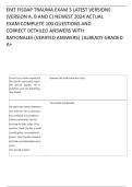EMT FISDAP TRAUMA EXAM 3 LATEST VERSIONS &lpar;VERSION A&comma; B AND C&rpar; NEWEST 2026 ACTUAL EXAM COMPLETE 100 QUESTIONS AND CORRECT DETAILED ANSWERS WITH RATIONALES &lpar;VERIFIED ANSWERS&rpar; &lowbar;ALREADY GRADED A&plus;