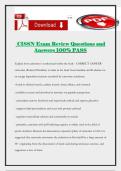 CISSN Exam Review Questions and Answers 100&percnt; PASS