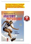 TEST BANK For Anthony&rsquo;s Textbook of Anatomy and Physiology&comma; 21st Edition by Patton&comma; Verified Chapters 1 - 48&comma; Complete Newest Version