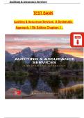 TEST BANK For Auditing & Assurance Services&colon; A Systematic Approach&comma; 12th Edition By William Messier Jr&comma; Steven Glover&comma; Verified Chapters 1 - 21&comma; Complete Newest Version