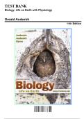 Test Bank Biology&colon; Life On Earth With Physiology 11th Edition - Gerald Audesirk Latest Edition 2025
